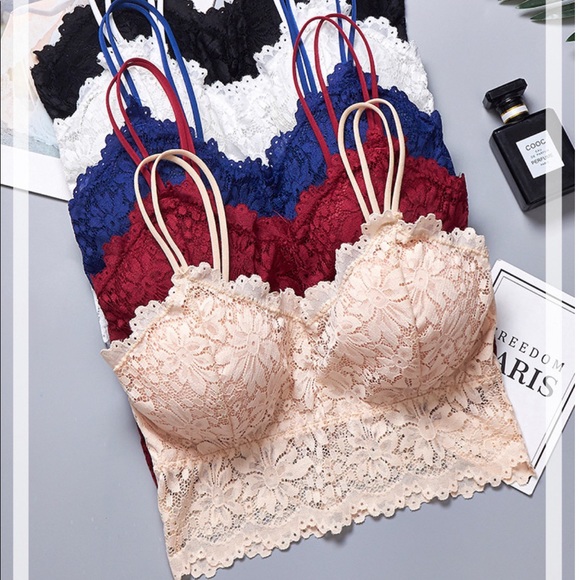 Lace Bralette Peach Color - Picture 3 of 7